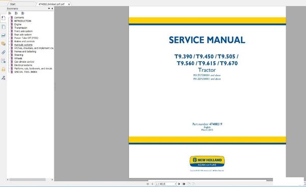 

new holland service manuals dvd [10.2018] 30gb
