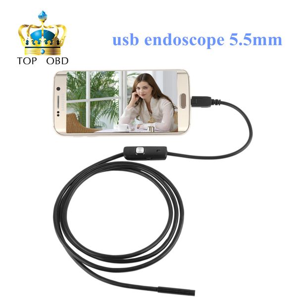 

720p waterproof 6led ip67 mini camera endoscope 1m usb endoscope 5.5mm lens mini camera mirror for android otg phone endoscopio