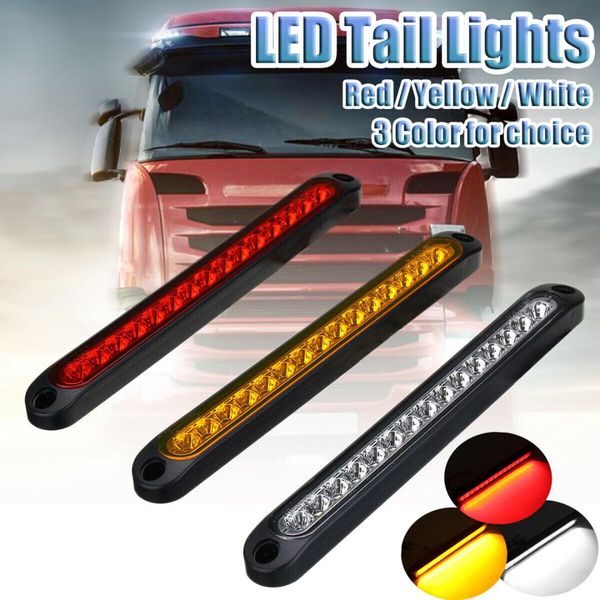 

15led trailer truck caravan led rear tail light ute sbrake tail reverse light ultra-slim 12v 24v yellow white red