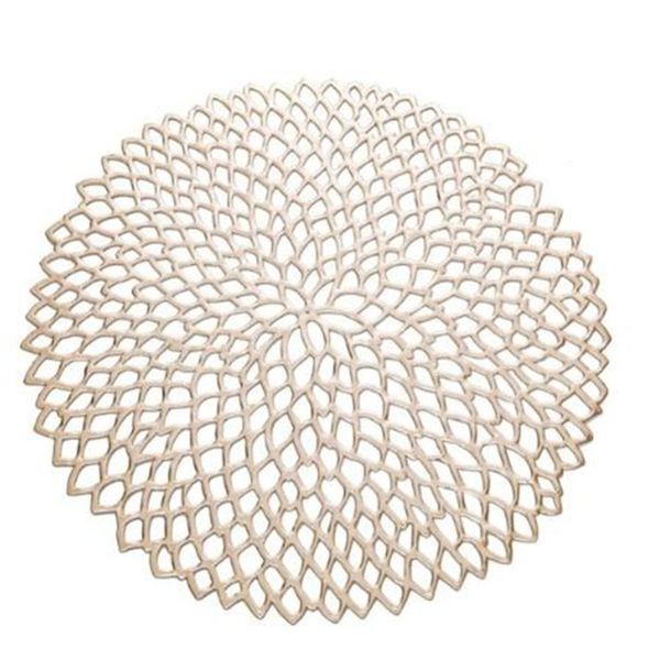 

placemats gold silvery round kitchen pvc table mats for dining table drink coasters set coffee cup pad l restaurant