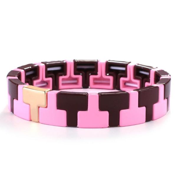 

kelitch exclusive enamel tile tribal bracelets handcrafted multi-color friendship tile beads cuff bracelets bangles jewelry, Black