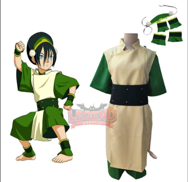 

avatar the last airbender beifong cosplay costume halloween, Black;red