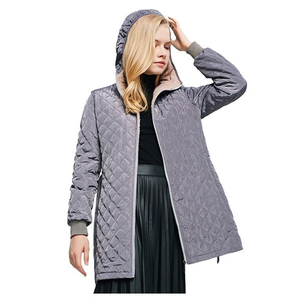 

women winter warm hooded thick warm slim jacket overcoat outcoat coat women woven coats women's winter jackets and coats, Black