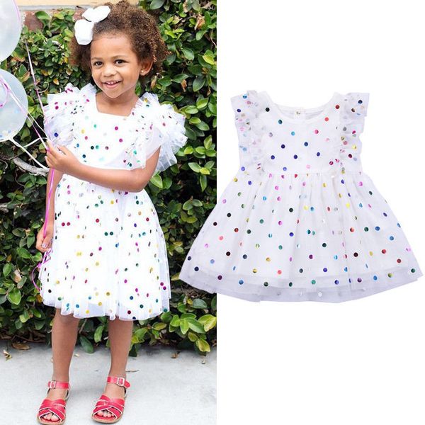 

pretty toddler baby girls dress princess party prom tulle dresses, Red;yellow