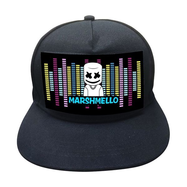

party hats led light up baseball caps sound activated glowing adjustable perfect for hip-hop running glow in dark hat