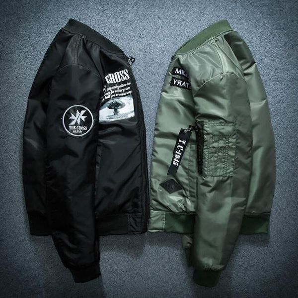 

winter men warm thick jackets autumn fashion cool baseball jacket casual male new hip hop coats clothes, Black;brown