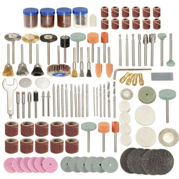 

166 rotary tool accessory bit set suit 1/8" shank grinding polishing for rotar