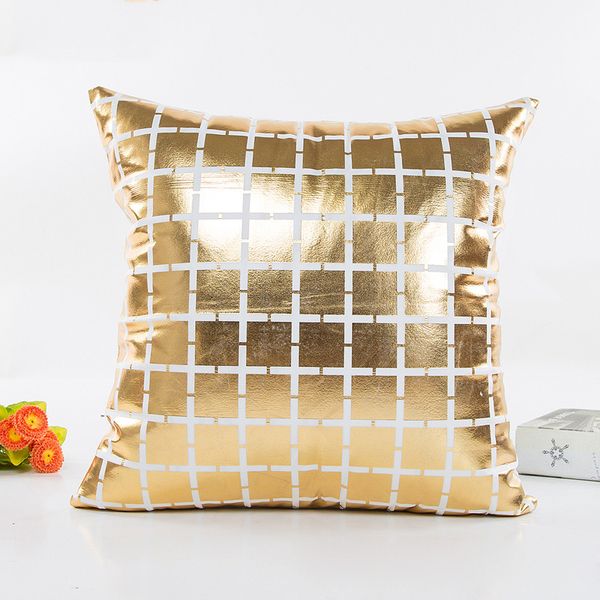 

1 piece home decoration pillow case pineapple bedroom office pillows cases gold bronzing fashion cotton pillow case