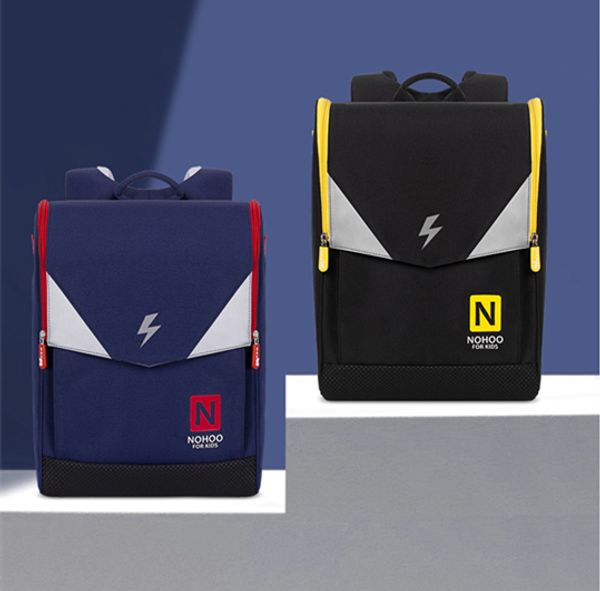 

nohoo school bags for teenage boys big capacity safety reflective strip backpack waterproof travel sac a dos enfant 6-12 years