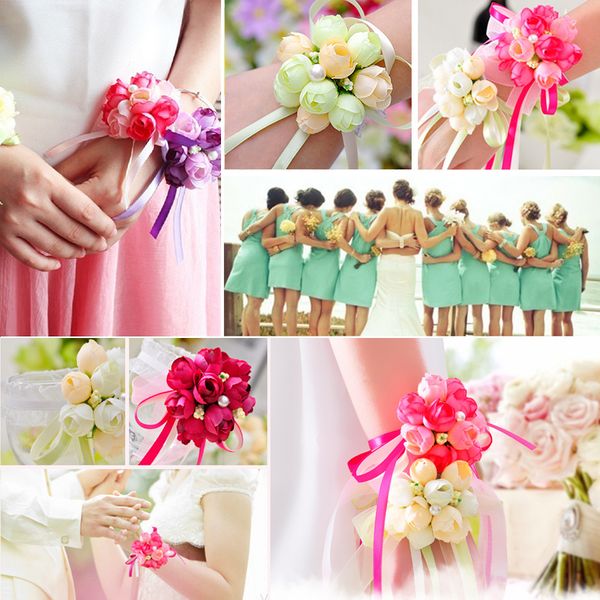 

шелковая роза жених бутоньерка невеста наручные корсаж костюм мужской брошь женская рука свадебные цветы украшение партии