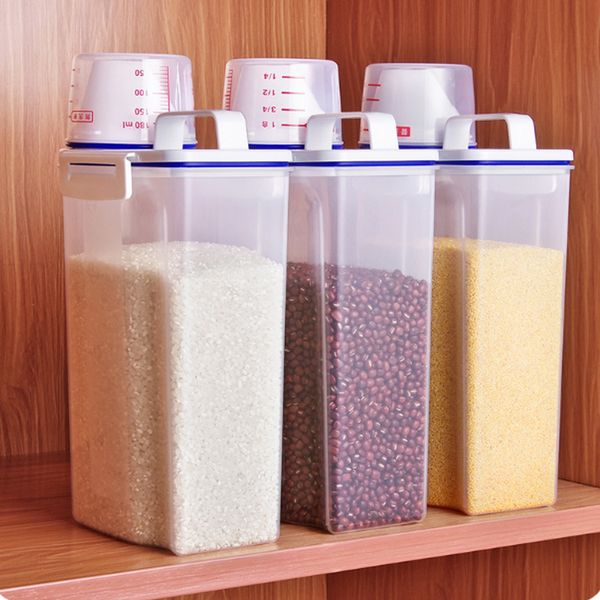 

thick plastic cover with insect-proof rice barrel rice box 2kg moisture-proof cylinder with flour sealed storage box