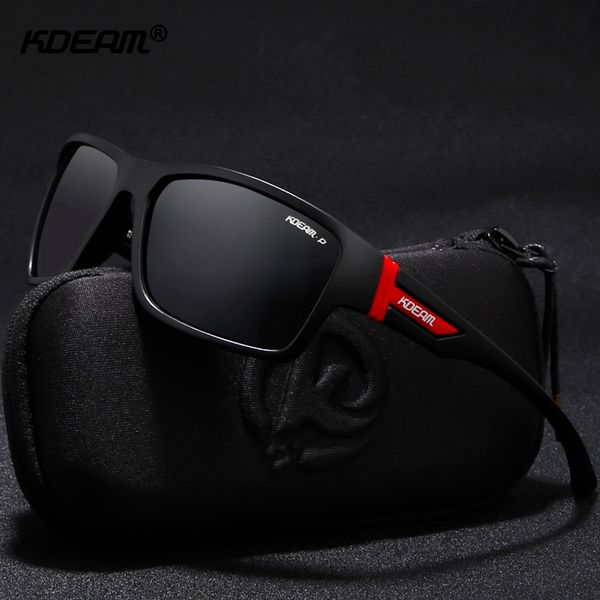 

kdeam unmistakable design polarized sunglasses sport for men sun glasses fresh coating lens anti-collision case include, White;black