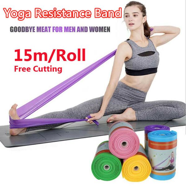 

15m cutting resistance loop bands elastic strength yoga fitness exercise