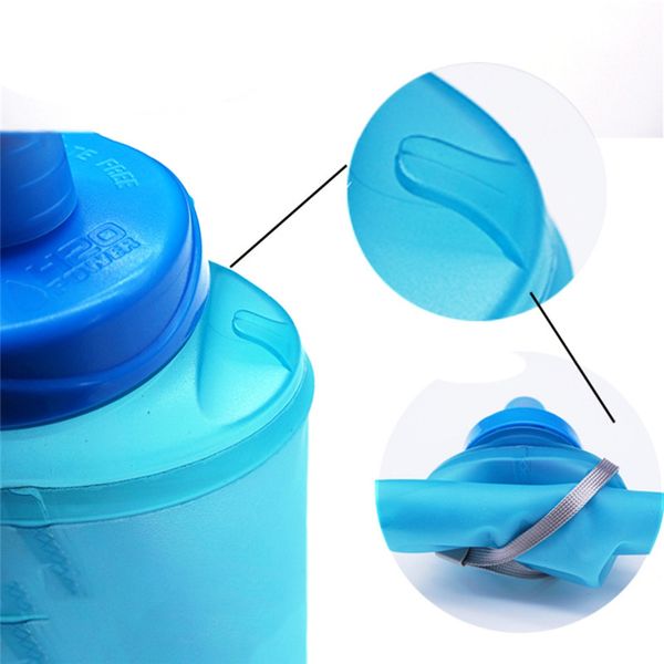 

750ml running bottle portable outdoor folding sport soft water bottle kettle folding water bottle camping travel bicycle