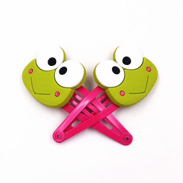 

2pcs frog owl chi's cat elephant animal hairpins girls unicorn hair accessories hair clips barrette headband cartoon hair tie, Slivery;white