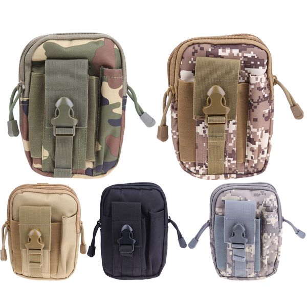 

tactical molle pouch belt waist pack bag small pocket waist fanny pack phone pocket hip belt bag camo multipocket