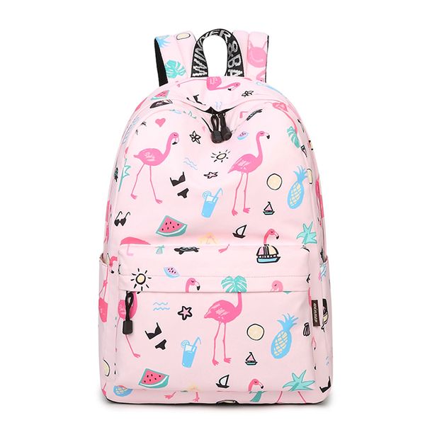 

original designer backpacks brand women cute flamingo printing backpack for teenage girls lapschool bags mochila 2018