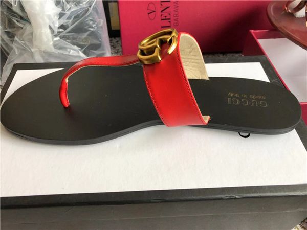 

De igner ummer brand women flip flop lipper luxury fa hion genuine leather lide andal metal chain ladie ca ual hoe z 36 41