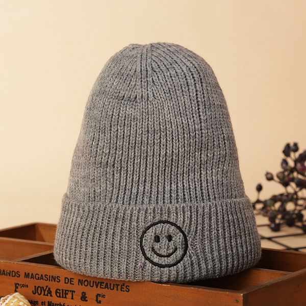 

new korean hat autumn winter fashion warm knit cap british style smiley head casual knitted cap for women outdoors headwear dhl ale433, Yellow