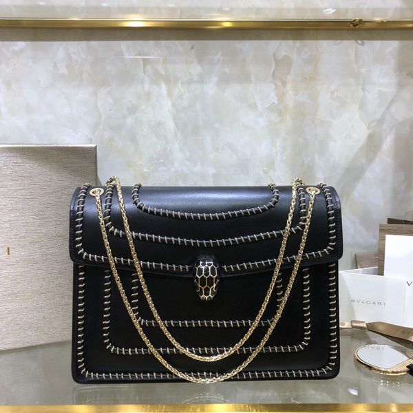 

new women's one-shoulder bag 7a high-end custom quality diagonal cross bag fashion style gold metal accessories with long shoulder stra