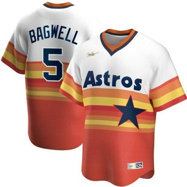 

jeff bagwell #5 rainbow cooperstown collection mens stitched xs-6xl baseball jerseys, Gray