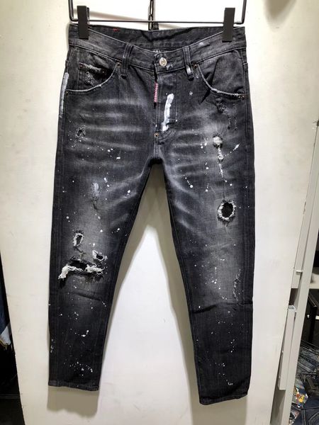 

2019ss french style distressed ripped biker jeans slim fit motorcycle biker denim for men fashion designer hip hop mens jeans dd2 quality, Blue