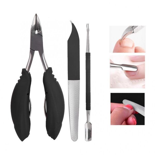 

3pcs stainless steel beauty scissors set dead skin trimmer clipper manicure pedicure tool nails accessoires