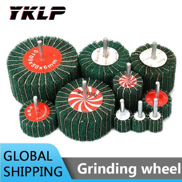 

20~100mm non-woven flap sandpaper polishing wheel for metal 180 grit 1/4" shank