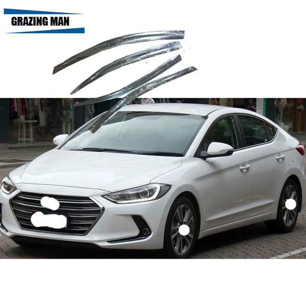 

4 chrome aluminum alloy car window visor wind deflector sun rain guard defletor for aventa 2016
