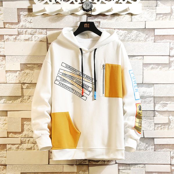 

new autumn and winter men's hoodie sweatshirt street printing large size hoodie men's hip hop social clothing asian size m-5xl, Black