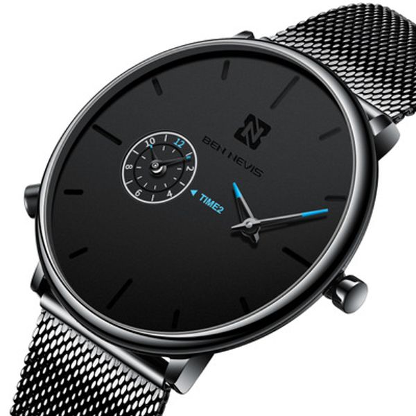 

fashion 2019 men watch quartz wristwatch for men casual sport leather mens watches clock male relogio masculino bennevis, Slivery;brown