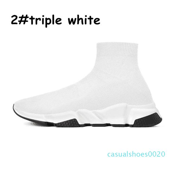 

2020 designer shoes speed trainer casual of triple socks flat fashion men womens sports sneakers fashion size 36-45 cr20, Black