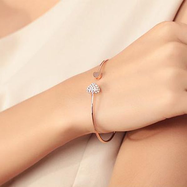 

bracelet women jewelry gift cuff opening 2020 silver golden girl simple, Black