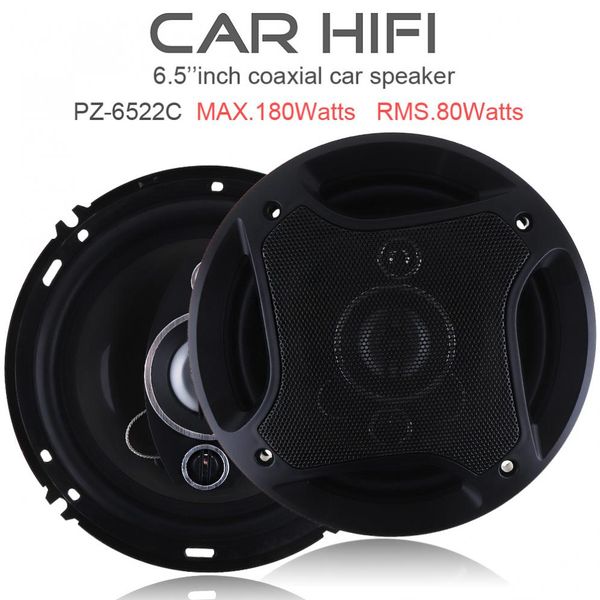 

2pcs 6.5 inch car speaker180w 3 way car coaxial speaker horn auto audio music stereo full range frequency hifi speakers