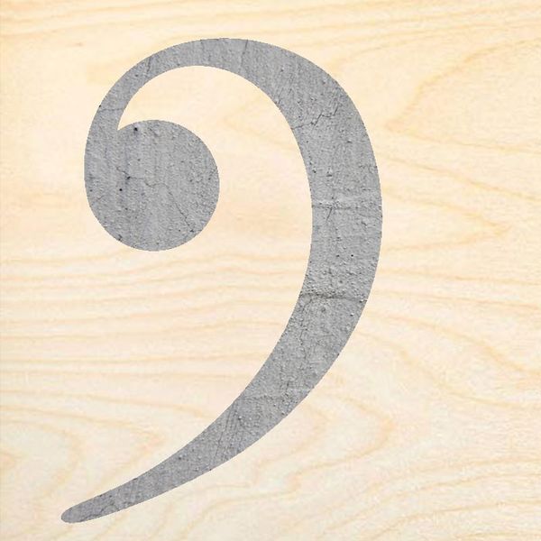 

bass clef silhouette laser cut out wood shape craft supply unfinished cut art projects craft decoration gift decoupage ornament other hand