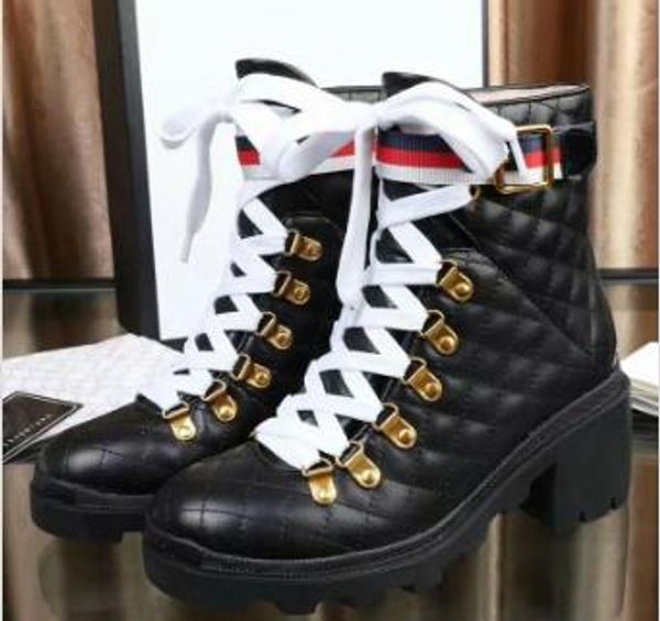 

женские сапоги из натуральной кожи. ботинки на шнуровке. ленточная пряжка. ботильоны женские с грубым каблуком и круглой головкой. martin bo, Black