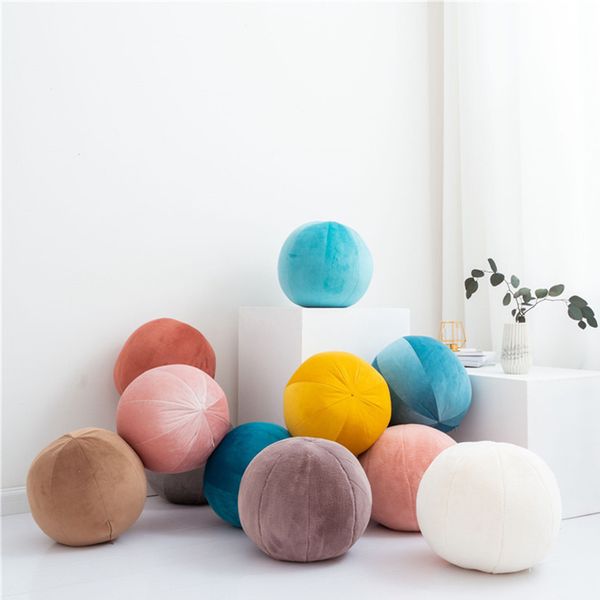 

new nordic style ball cushion decorative ball cushion pillow room decoration soft pink gray for room decor