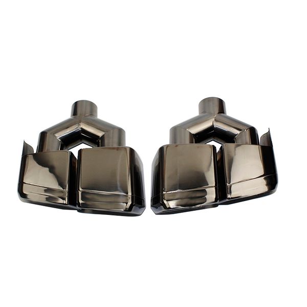 

2pcs car exhaust pipe tip muffler stainless steel trim tail throat y shape for w212 w207 w204 amg auto accessories