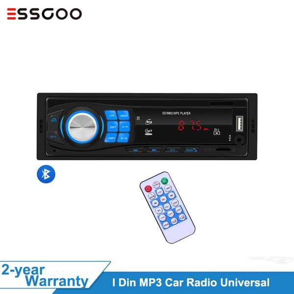 

essgoo car radio stereo player digital bluetooth car mp3 player 45wx4 fm radio stereo audio music usb/sd with in-dash aux input