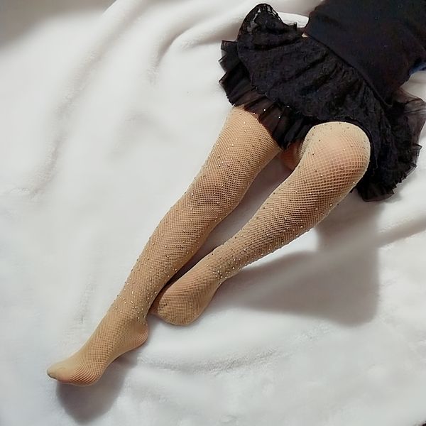 

fashion girls rhinestone mesh fishnet net pattern pantyhose tights stockings for children kids baby girl summer new sale, Blue