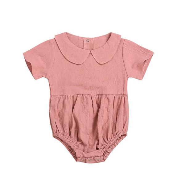 

малышей младенческой новорожденных девочек комбинезон новорожденных твердые открыть стежка боди хлопок симпатичные с коротким рукавом одежда, Blue