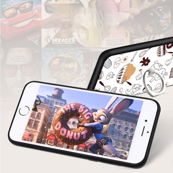

fashion for iphone 6 6s 7 8 plus x xs max xr silicone tpu frame tempered glass phone cover case vintage watercolor set