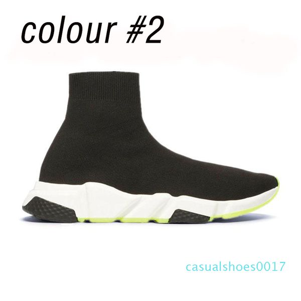 

2020 speed trainer socks shoes for men women triple black white red casual shoes fashion designer sneakers ankle c17