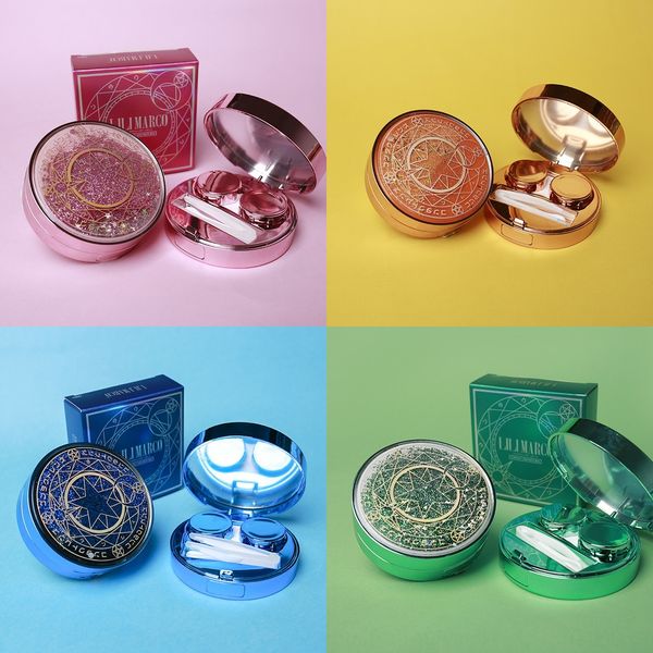 

starry sky case case myopia glasses myopia glasses magic array quicksand companion myopic double-box nursing box, Blue