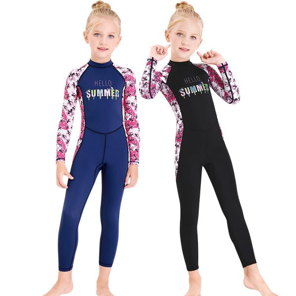 

quick-drying diving jellyfish swimsuit for kids flowers children wetsuits bathing suit girls swimwear outdoor sunscreen swim diving suit