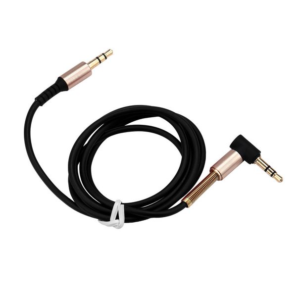 

1pc 3.5mm jack elbow to male stereo headphone car aux audio extension cable for listening music y20
