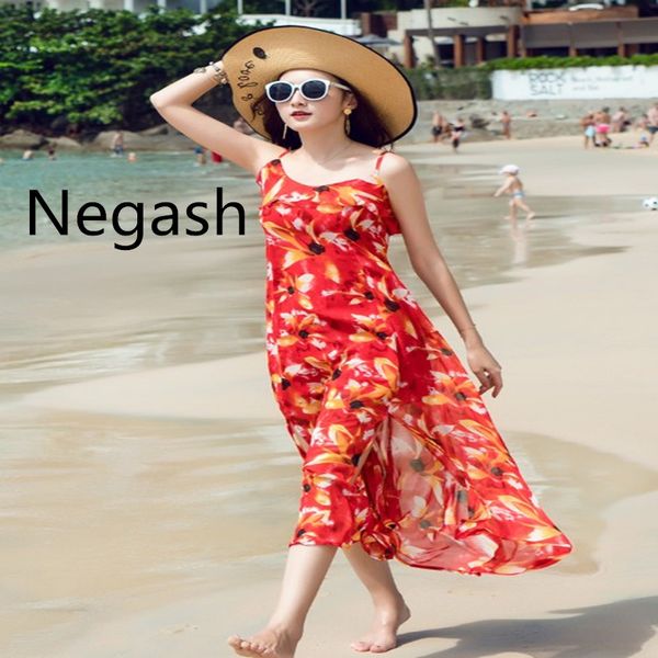 

summer 2018 strap print floral long boho bohemian beach dress women sundress loose maxi ladies dress kleid jurk. robe, Black;gray