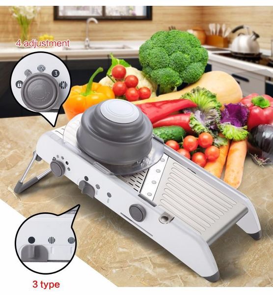 

abs+pp+stainless steel vegetable cutter mandoline slicer potato cutter carrot grater julienne fruit vegetable tools kitchen accessories