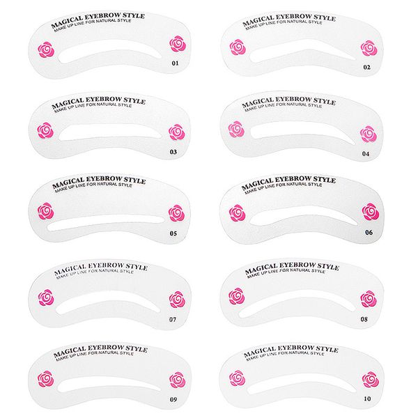 

24 styles eyebrow shaping stencils grooming kit eyebrow stencil set makeup shaper set template tool diy drawing guide newest