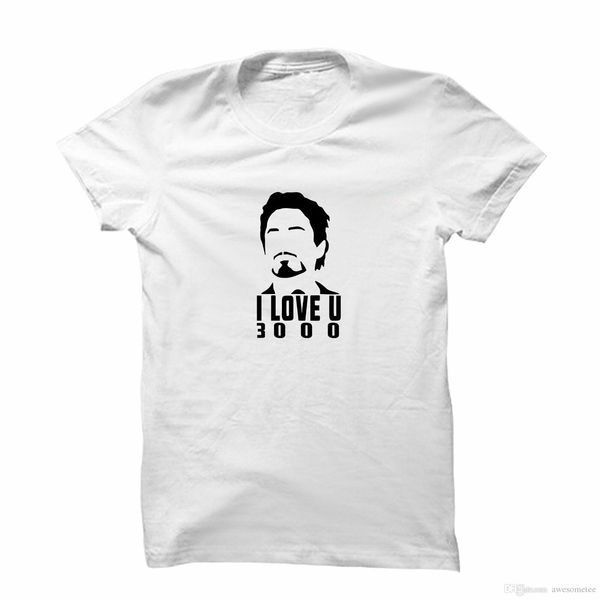 I Love You 3000 Tony Stark Avengers End Game White T Shirt For